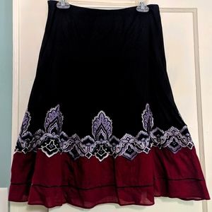 Ann Taylor circle skirt ikat embroidery 4